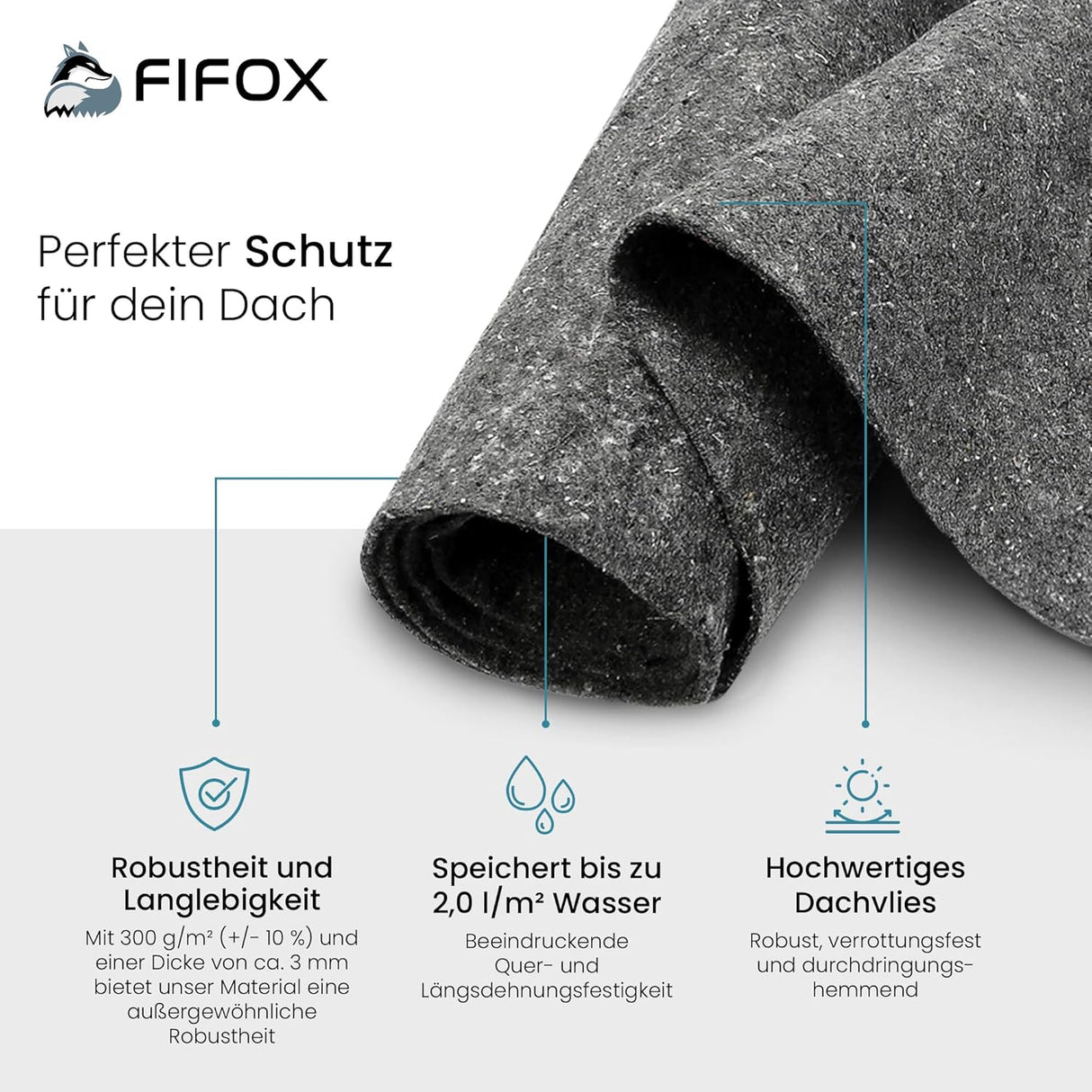 FIFOX - Trenn-, Schutz- u. Speichervlies 300 g/m² - dachfolien.de
