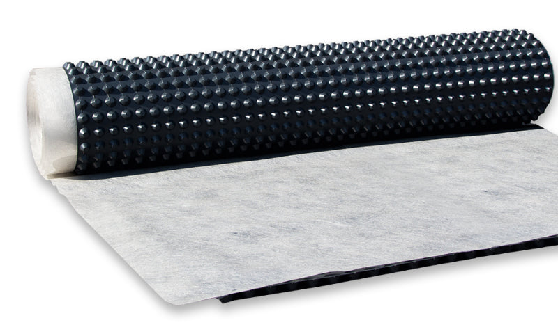 Flachdach Drainage mit Wasserspeicher inkl. Filtervlies - 2m Breite - dachfolien.de