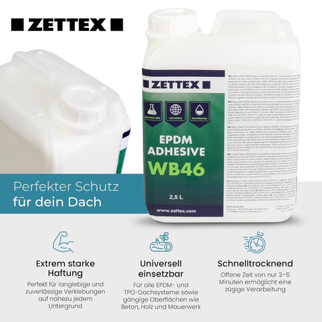 Wasserbasierter Flächenkleber - Zettex WB46 - dachfolien.de
