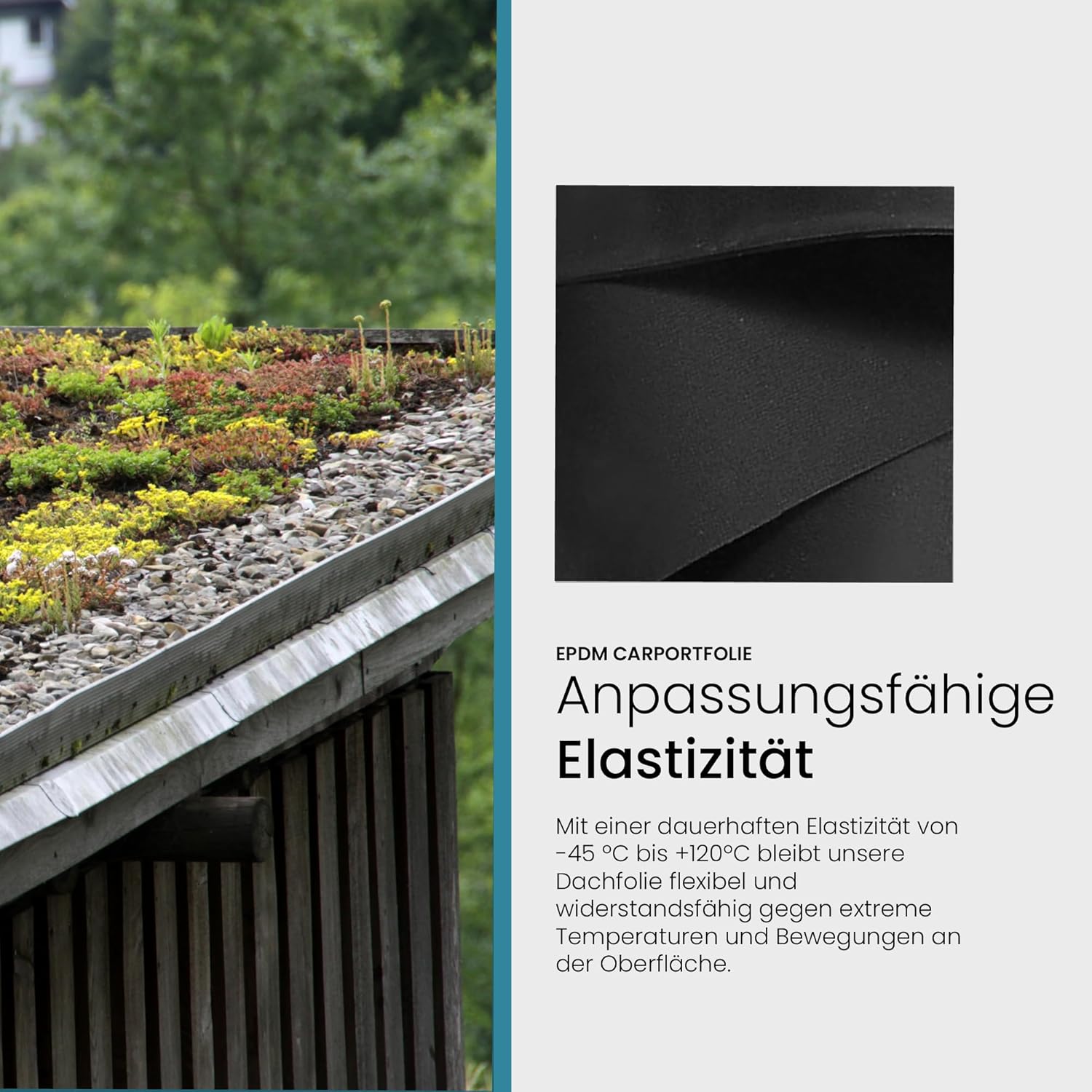 FIFOX EPDM Dachfolie 1,2mm - 1,5x15m Für Carport & Gartenhaus